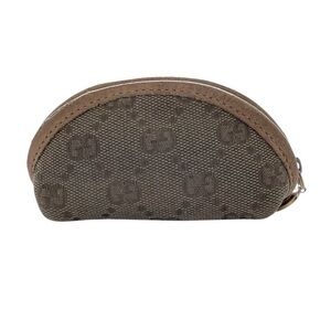 Gucci RARE Mini Vintage GG Logo Brown Canvas Coin Pouch